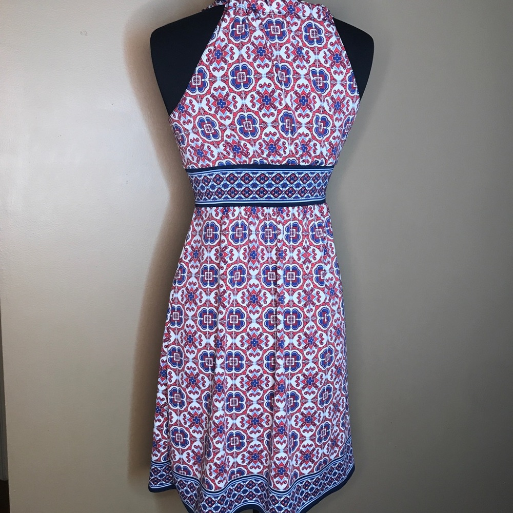 Patterned Halter Dress - Picture 2 of 3